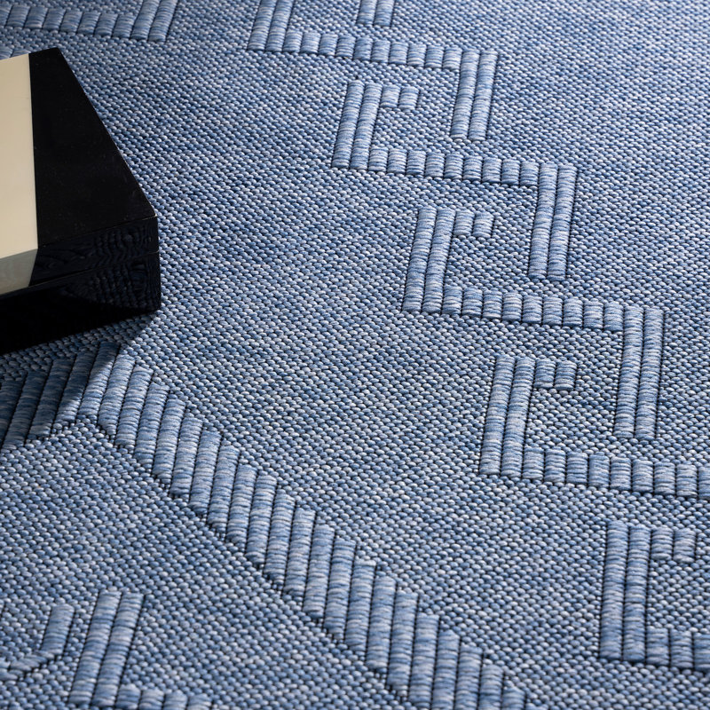 Tapis bleu antidérapant Breleigh, Rectangle 2 pi x 3 pi