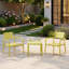 Ensemble de chaises à une place et de table basse en PP 2 pièces Summer pour l'intérieur et l'extérieur, aucun assemblage requis, installation facile, jaune