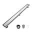 Drain de douche linéaire de 28 pouces avec couvre-tuile amovible, drain de plancher en acier inoxydable nickel brossé 304 avec crépine