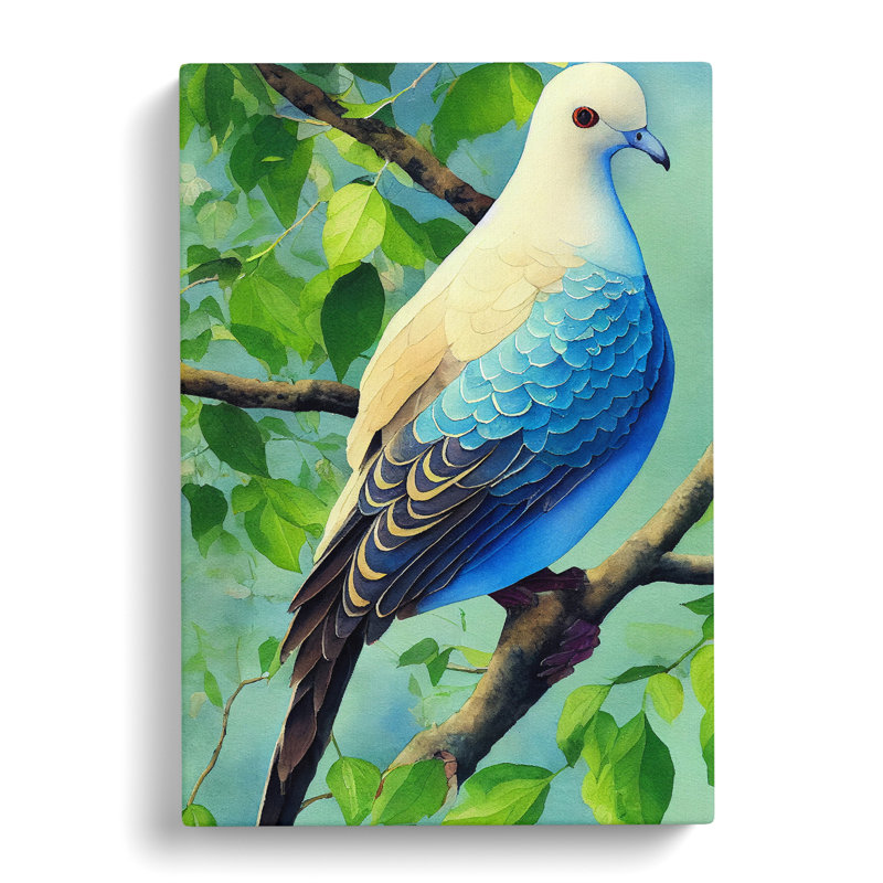 Watercolour Dove Bird Vol.3 - Wrapped Canvas, 76cm H x 50cm W x 3cm D