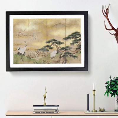 Cranes Beside a Lake by Hashimoto Gaho - Picture Frame Painting Print