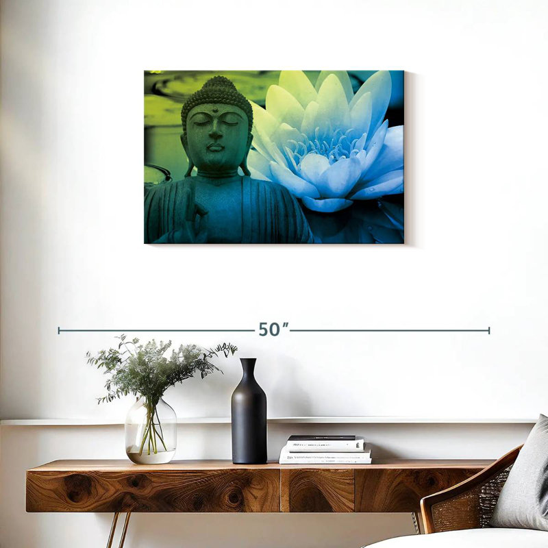 Bouddha Adella, méditation, lotus, H 20 po x l 30 po