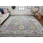 Karina Hand Knotted Wool Ikat Area Rug in Gray/Blue/Rust/Yellow-2046887167