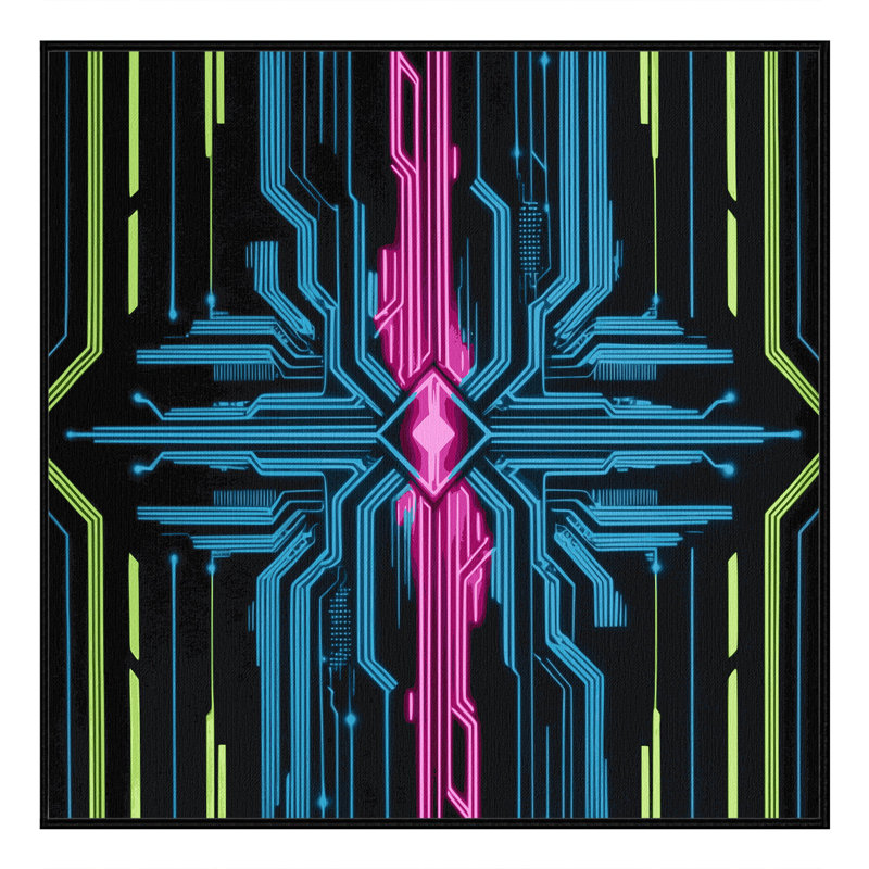Cosmic Pulse Rug, Square 8'