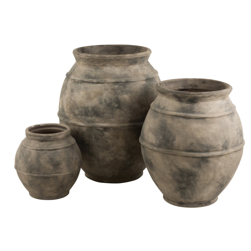 Bowyer Ceramic Pot Planter, 38cm H x 38cm W x 38cm D, Brown