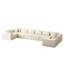 Canapé modulaire de 188 pouces en velours côtelé de luxe de 88 pouces, combinaison de 8 pièces en forme de L pour la chambre à coucher, sans assemblage, canapé modulaire de style minimaliste, 4 sièges confortables et une installation facile-357778029