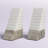 Jacia Stone Marble Bookends - Modern Geometric Decorative Accent with Heavyweight Pyramid Design, Elegant Home Decor