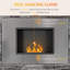 HOMCOM 78 cm W Silver Ethanol Bio-Ethanol Fireplace with 7000 BTU