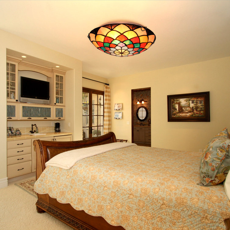 2-Light Dimmable Halogen Flush Mount