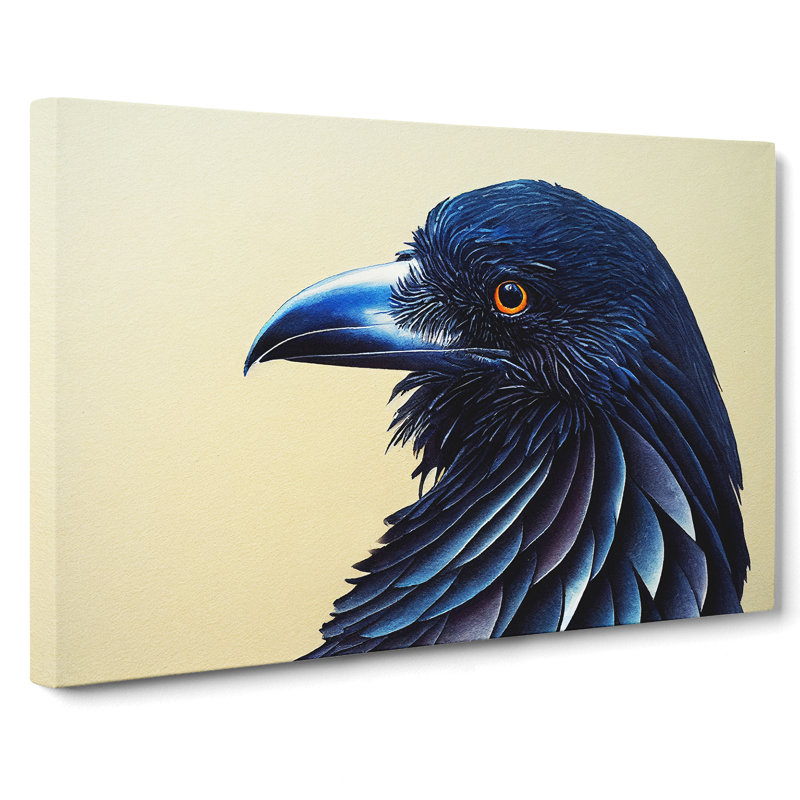 Classic Raven Bird - Wrapped Canvas, 35cm H x 50cm W x 3cm D