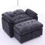 Le fauteuil de loisir, le fauteuil inclinable double, avec dossier réglable manuellement, les accoudoirs rembourrés, le port de chargement USB latéral et le support pour téléphone, sont livrés avec un repose-pieds de rangement assorti-1631312700