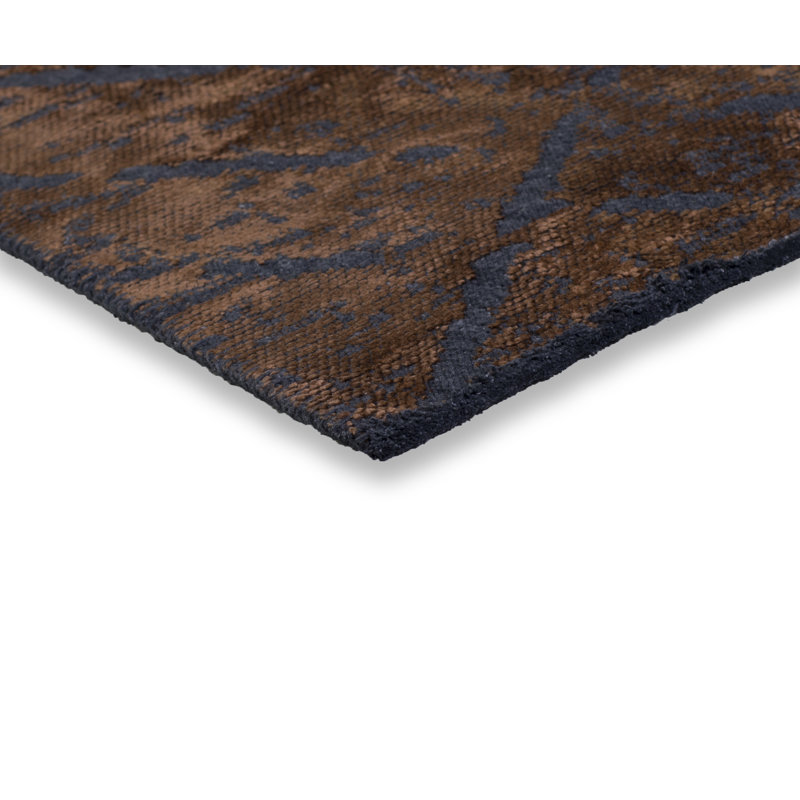 Tapis gris argenté / bleu sarcelle Rapture, Rectangle 7 pi 10 po x 11 pi 2 po