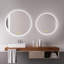 Miroir rond de salle de bain anti-buée avec éclairage réglable Airalyn-502926916