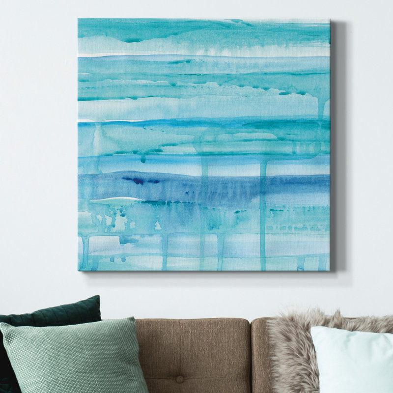 Ocean Blues - Reproduction d'art sur toile tendue, H 24 po x l 24 po x P 1 po