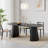 79" Oval Dining Table Duble Pedestal Dining Table Seats 6 Solid Wood Kitchen Table-791047815