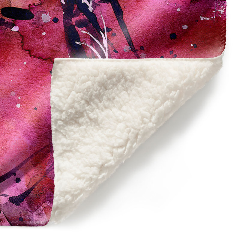 Couverture sherpa doux de papillon plaisir, l 51 po x L 60 po