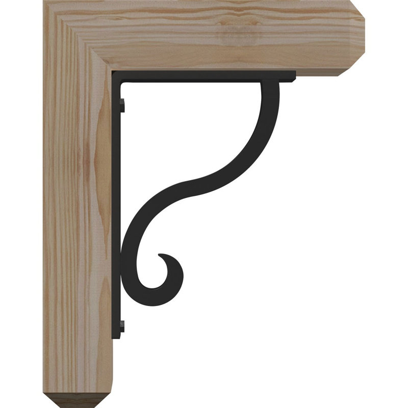Support lisse en fer 3 po x l 3 1/2 po x P 15 1/2 po x H 18 po Ashford Craftsman Ironcrest (support en fer de l 2 po x P 7 1/2 po x H 10 po)