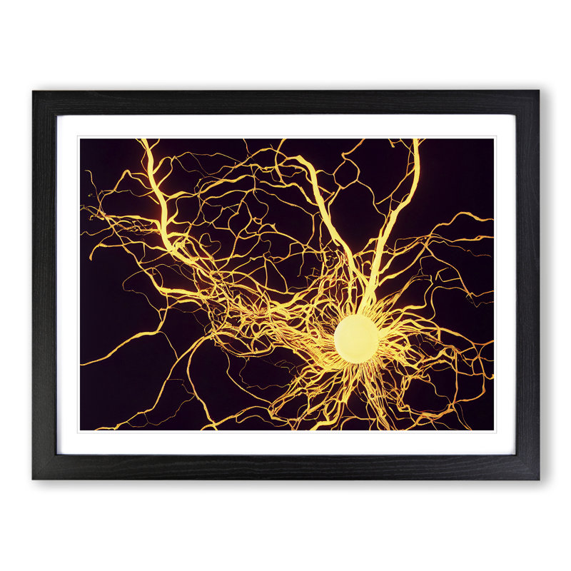 XH1022-3012X Electricity Vol.2 - Single Picture Frame Print, Black, 34cm H x 46cm W x 2cm D