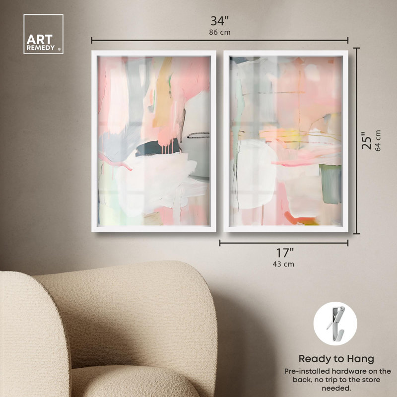 Oasis Minimalist Room Art , H 25 po x l 17 po, Blanc