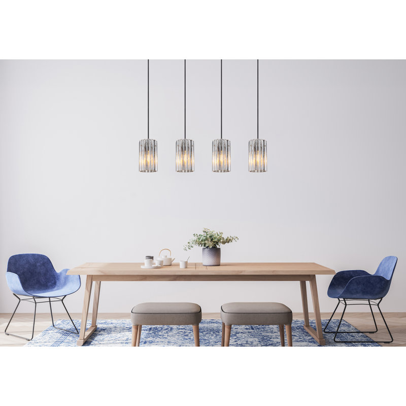 Daubs 4 - Light Brushed Nickel Pendant
