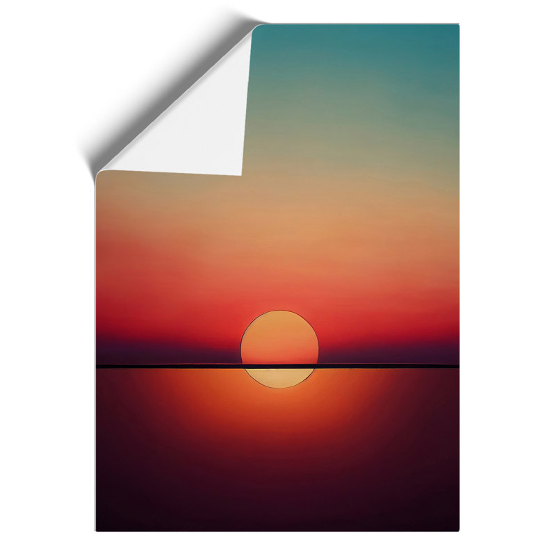 Blissful Abstract Sunset - Wall Art, 59.4cm H x 42cm W, Paper, No Matte