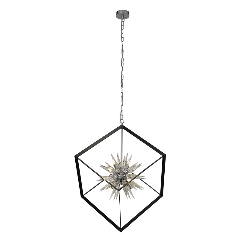 Cheryll 6 - Light Chrome Square/Rectangle Pendant
