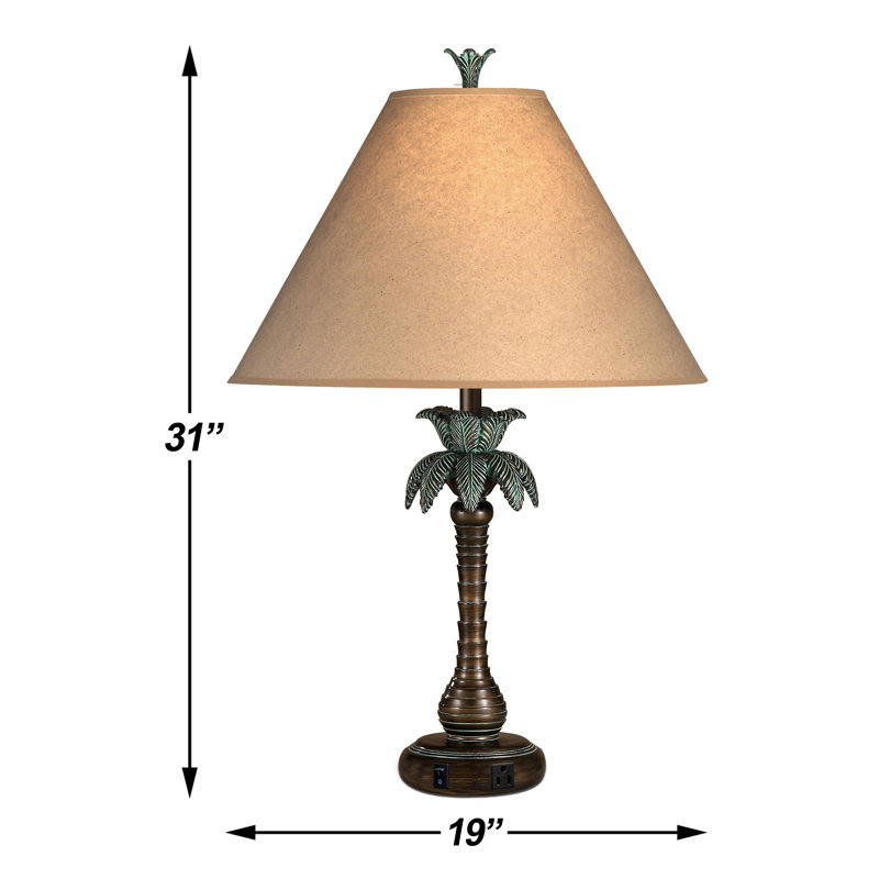 Palm Tree Resin USB Table Lamp