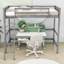 Lit mezzanine simple en bois avec échelle Gionny-731460808
