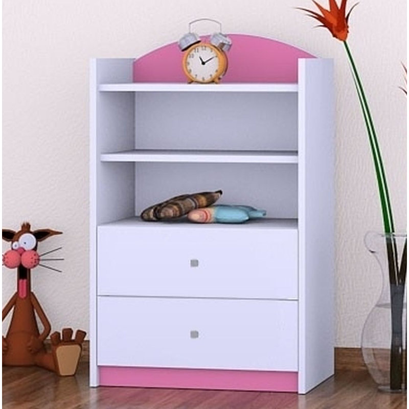 Hallie 96cm H Kids Cube, Pink, 92cm H x 60cm W x 34cm D