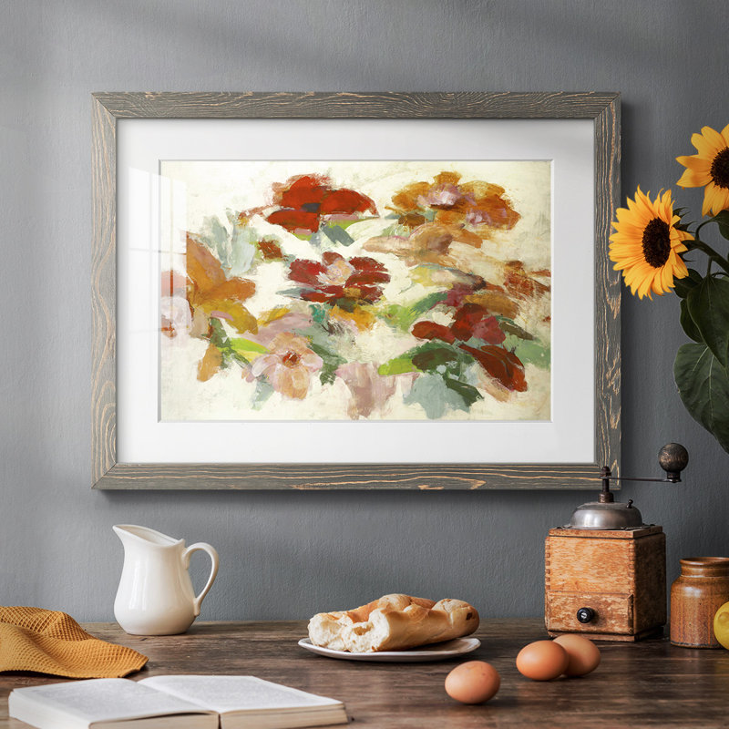 Floral Impressions V1 - Impression de cadre photo simple, Gris, H 22 po x l 32 po x P 1,5 po