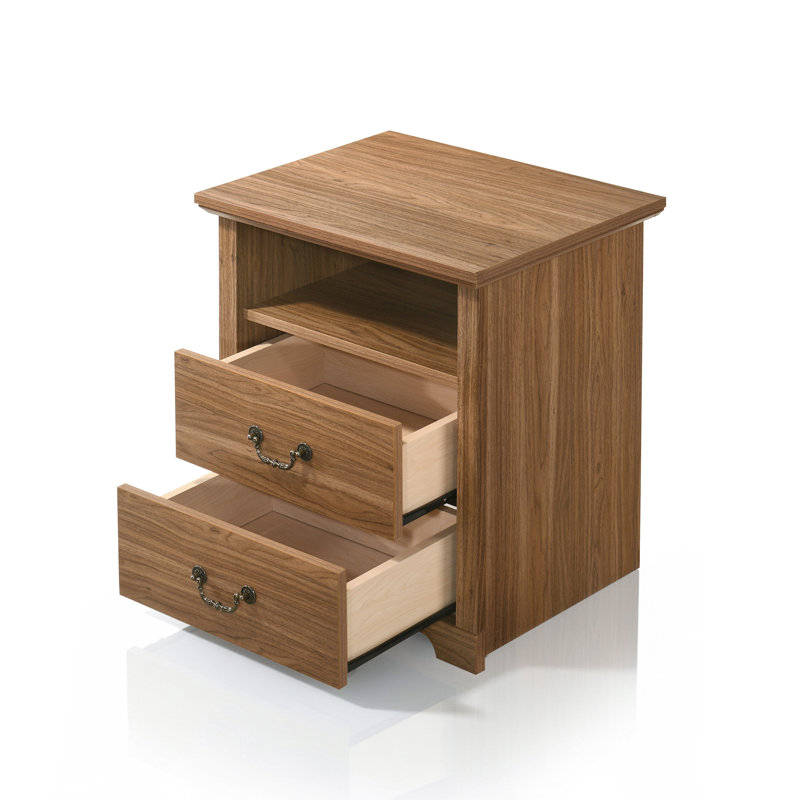 Table de chevet 2 tiroirs Keaton, Walnut