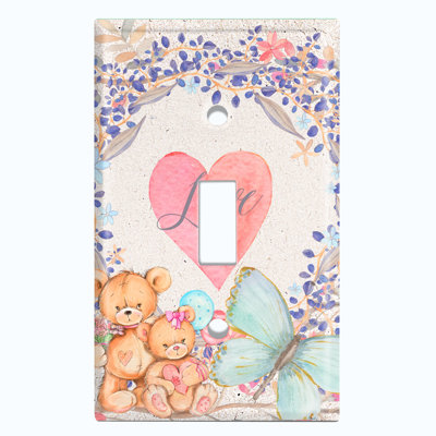 Plaque murale interrupteur à bascule 1-bande Teddy Bears