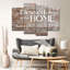 «Family And Home Typography Home», ensemble de 4 impressions sur toile par Pithinart-93058042