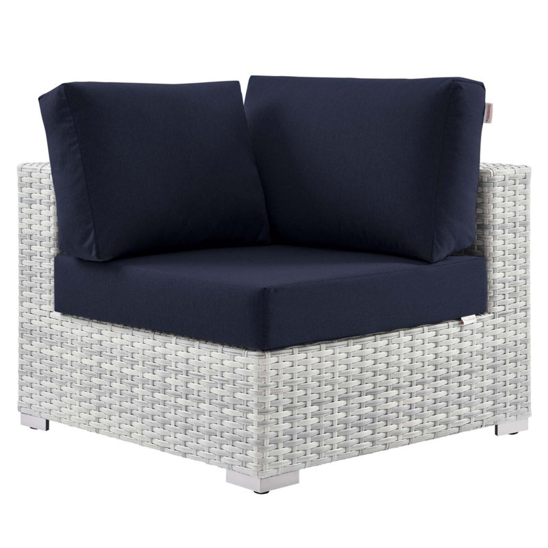 Chaise de coin d'extérieur Convene, Sunbrella® bleu marine