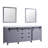 Marsyas 80 in W x 22 in D Double Bath Vanity and 30 in Mirrors-113388994-113388993