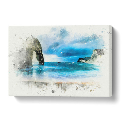 Durdle Door Cliffs In Wareham In Abstract - Wrapped Canvas Print