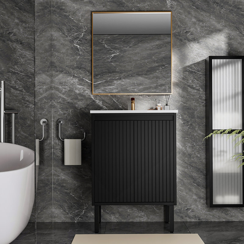 Meuble-lavabo 24 po sans lavabo, Noir