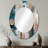 Soft Colors Shapes And Lines Marble IV - Modern Oval Wall Mirror-650678914