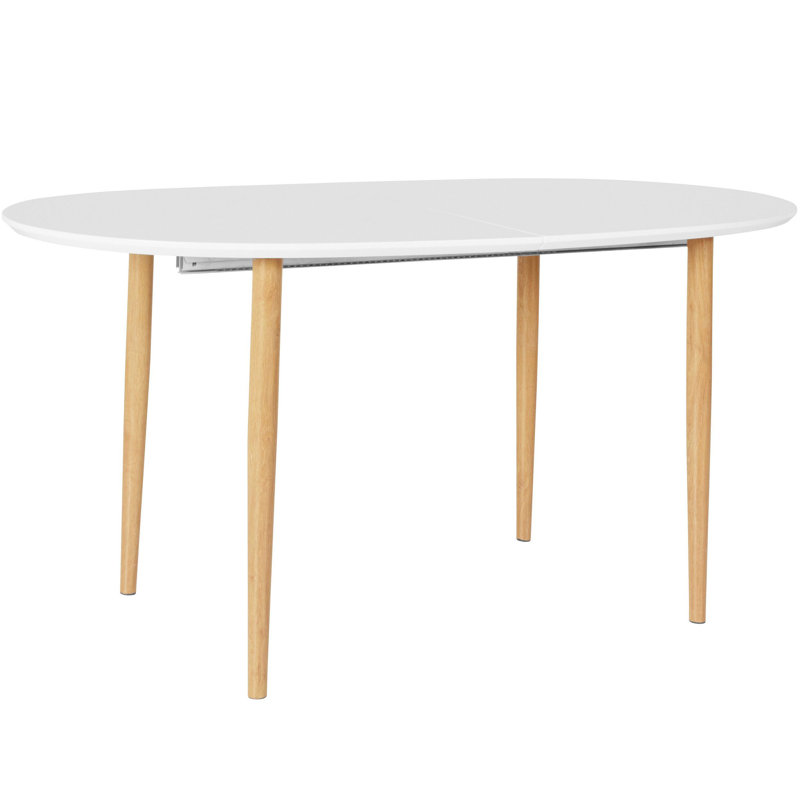 Parris Extendable Oval Metal Base Dining Table