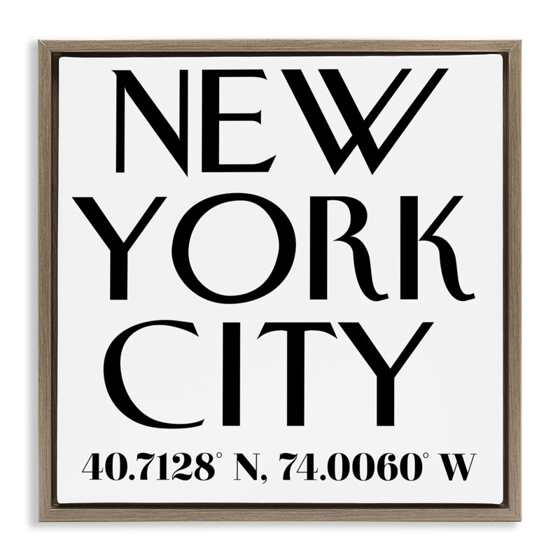 Cadre flottant Urban NYC, par Annabelle Hall, H 25 po x l 25 po, Cadre flottant orme Montalcino