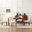 Chaise d'appoint rembourrée en tissu avec pieds en bois massif-727840727-715533726