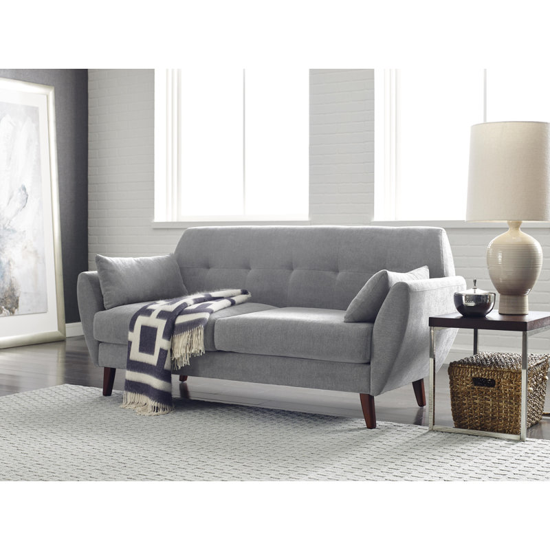 Canapé moderne de style Mid-Century avec pieds fuselés Artesia de Serta, Gris fumée, H 30 po x l 61 po x P 30,5 po, 2