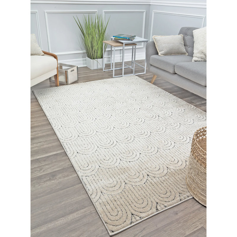 Tapis gris Cadence, Rectangle 5 pi x 7 pi 6 po