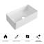 Évier de cuisine de ferme en argile réfractaire L 33 po x l 20 po avec accessoires Fireclay