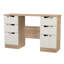 Bhodhini 6 Drawer Kneehole Desk (Ready Assembled)-1385501018