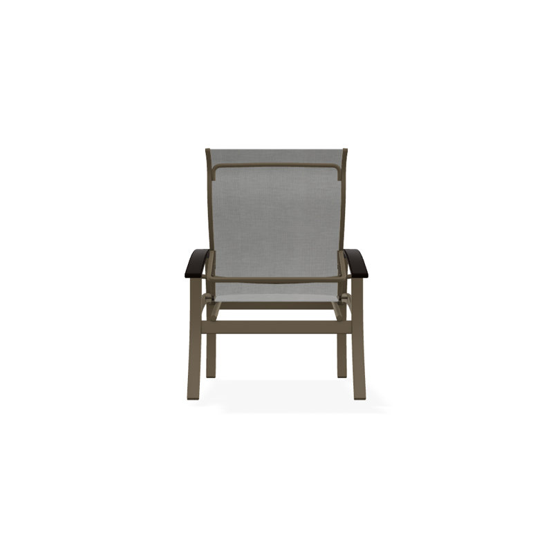 Chaise de patio Askar, Bois de plage texturé, Noir, Alliage Sunbrella®