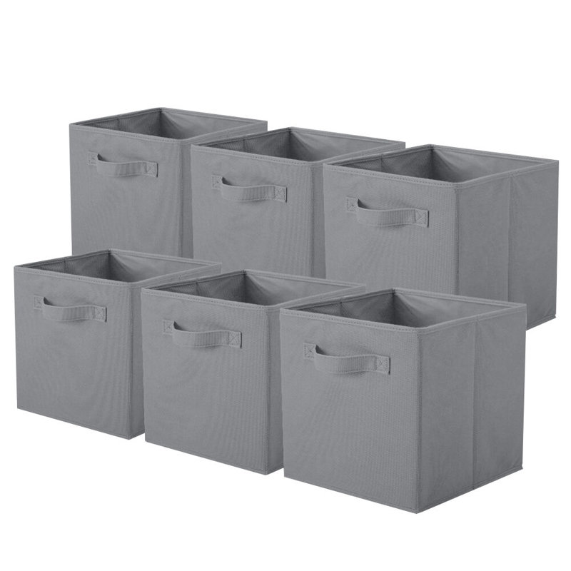 Paniers de rangement pliables, Gris