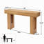 Console de 63 po de largeur, canapé de style campagnard, table d'entrée étroite à grain de bois chaud-132680170-132680168-132680166