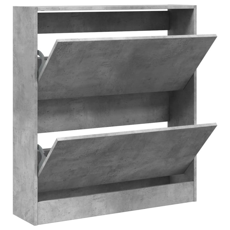 6 Pair Shoe Storage Cabinet, Concrete Grey