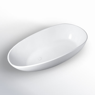 Euthalia 59" Solid Surface Soaking Bathtub